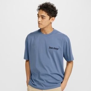 Blue Uniqlo UT Peter Saville Remix T-shirt - "Times change"